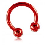 Fer � cheval Acier Rouge avec boules