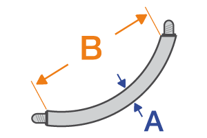 Micro-barbell courbe sans élément