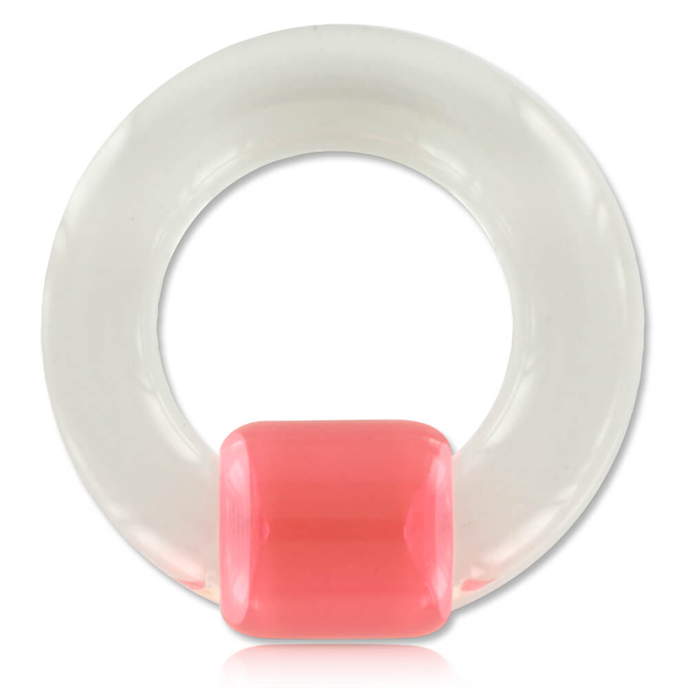 Piercing Boule De Fermeture Avec Anneau En Acrylique Bleu Écarteur Pour