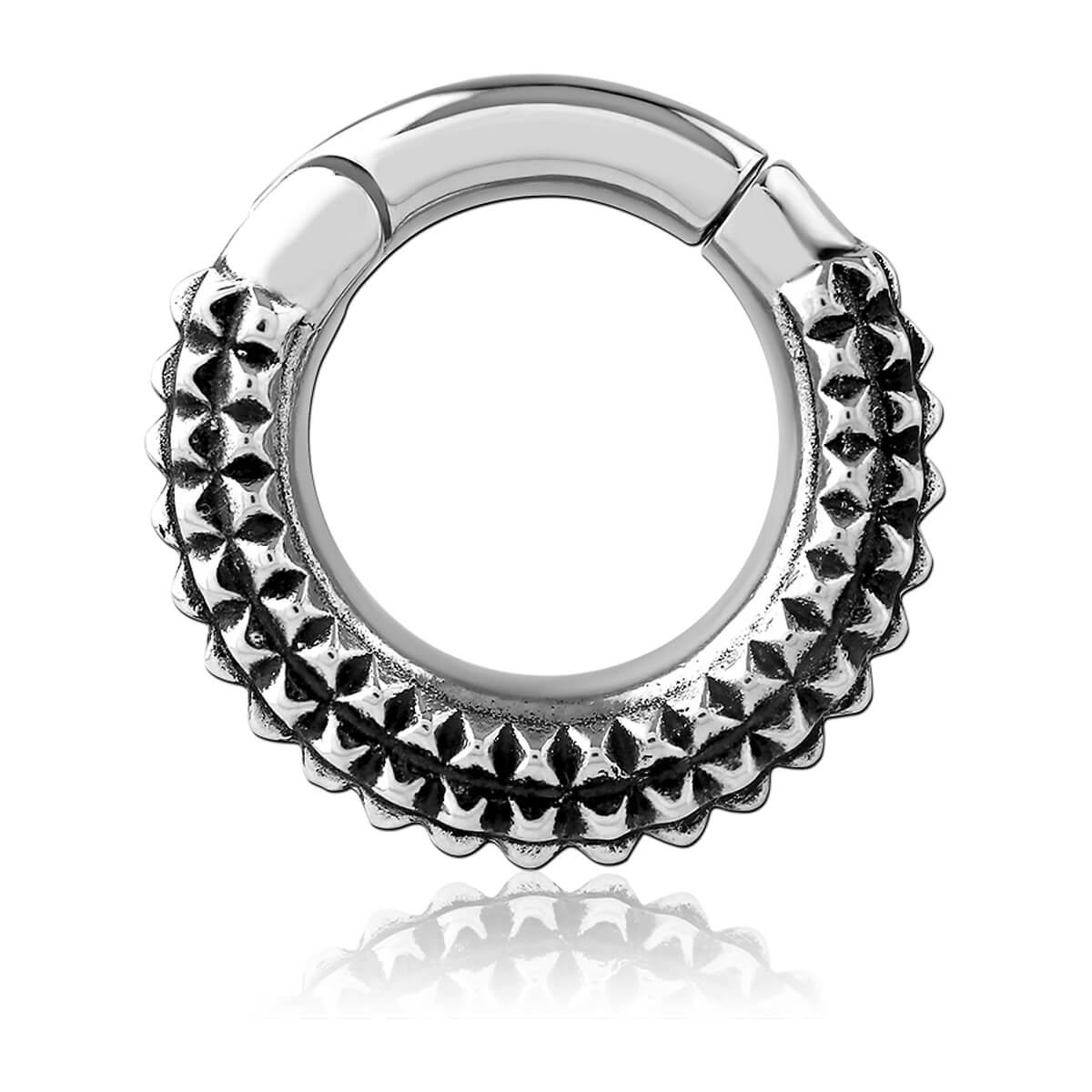 Anneau acier clicker Saurus