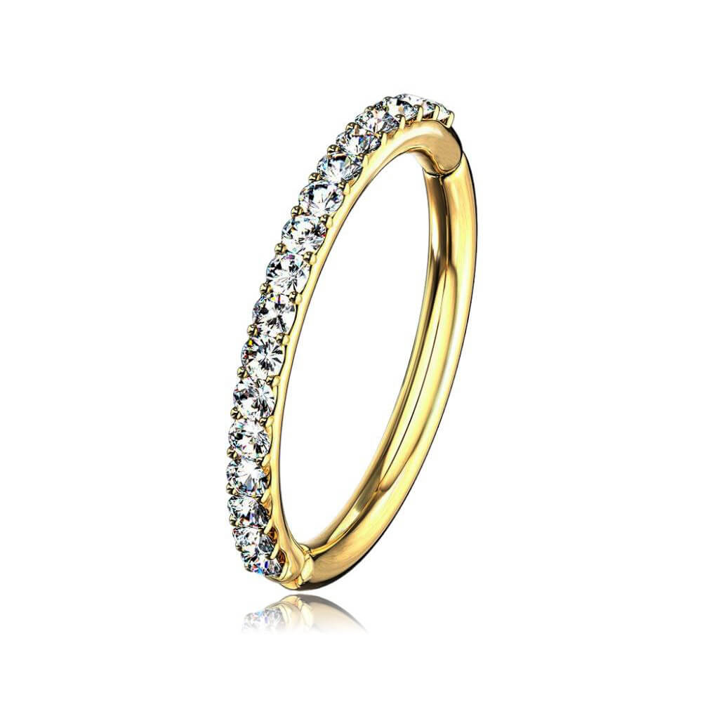 Anneau plaqué or 18k clicker Rhadia