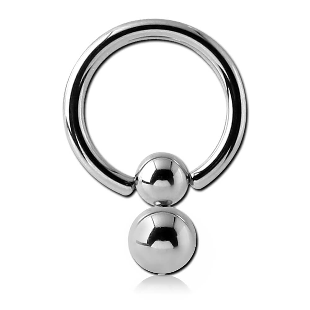 Anneau acier bi-boules