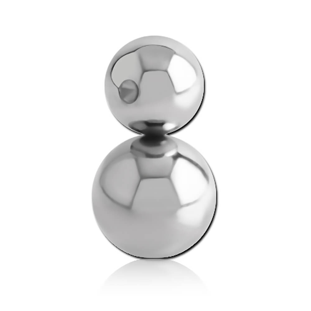 Piercing Nombril Banane En Acier Chirurgical – 1,6 Mm X 11 Mm – Avec Anneau Esclave 13 Mm Et Boules 6/5 Mm – Fermeture à Vis