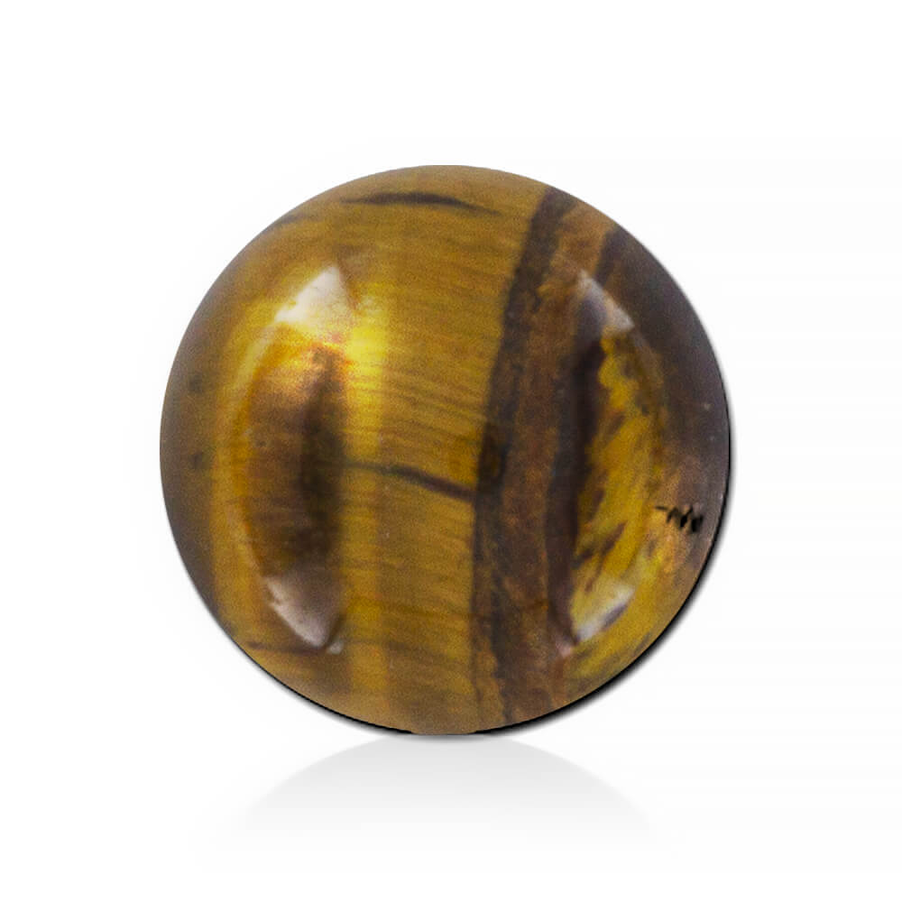 Boule de remplacement pierre Œil de Tigre doré pour anneau