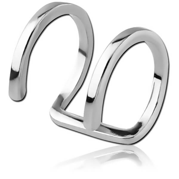 Faux piercing lèvre double anneau UAFA002