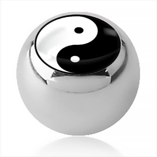 Boule acier logo Yin Yang pour 1.2mm