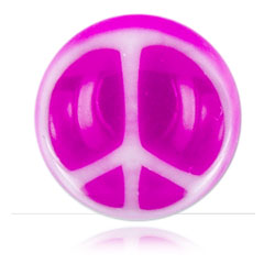 Boule acrylique Peace and Love pour 1.6mm