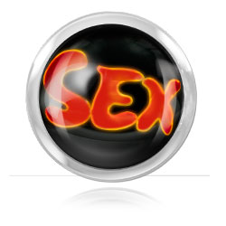 Boule acier logo Sex Néon pour 1.6mm