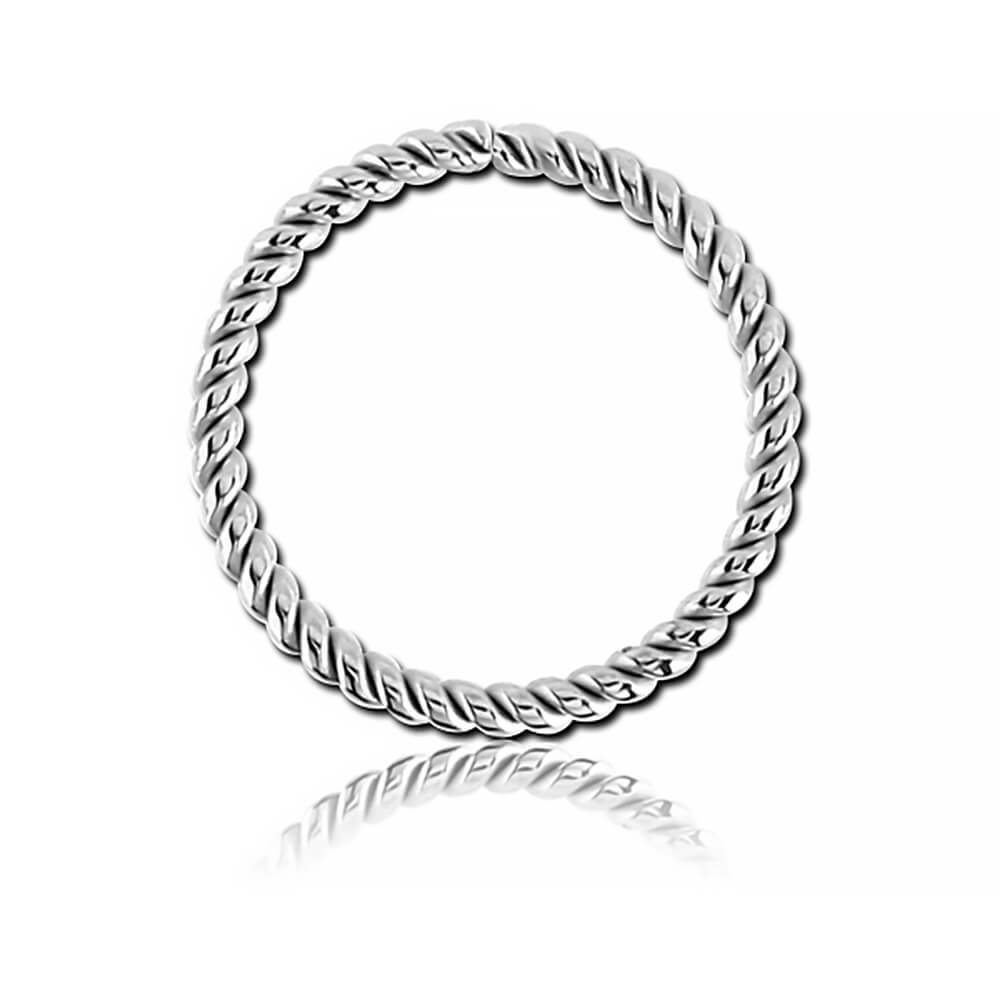 Anneau de nez argent torsadé