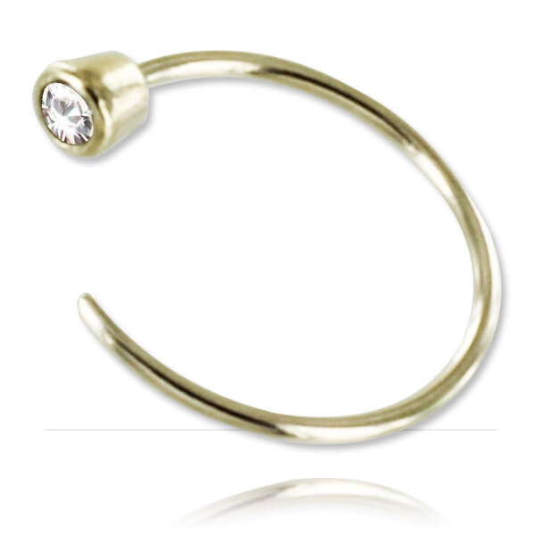 Anneaux spéciaux pour le nez Anneau de nez acier, Anneau de nez acier strass