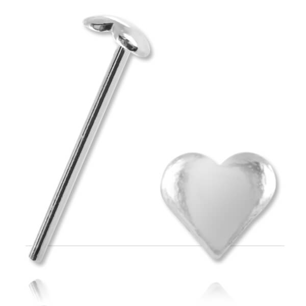 Clou de nez argent Coeur