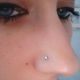 Stud de nez L acier cristal de Swarovski 2.35mm