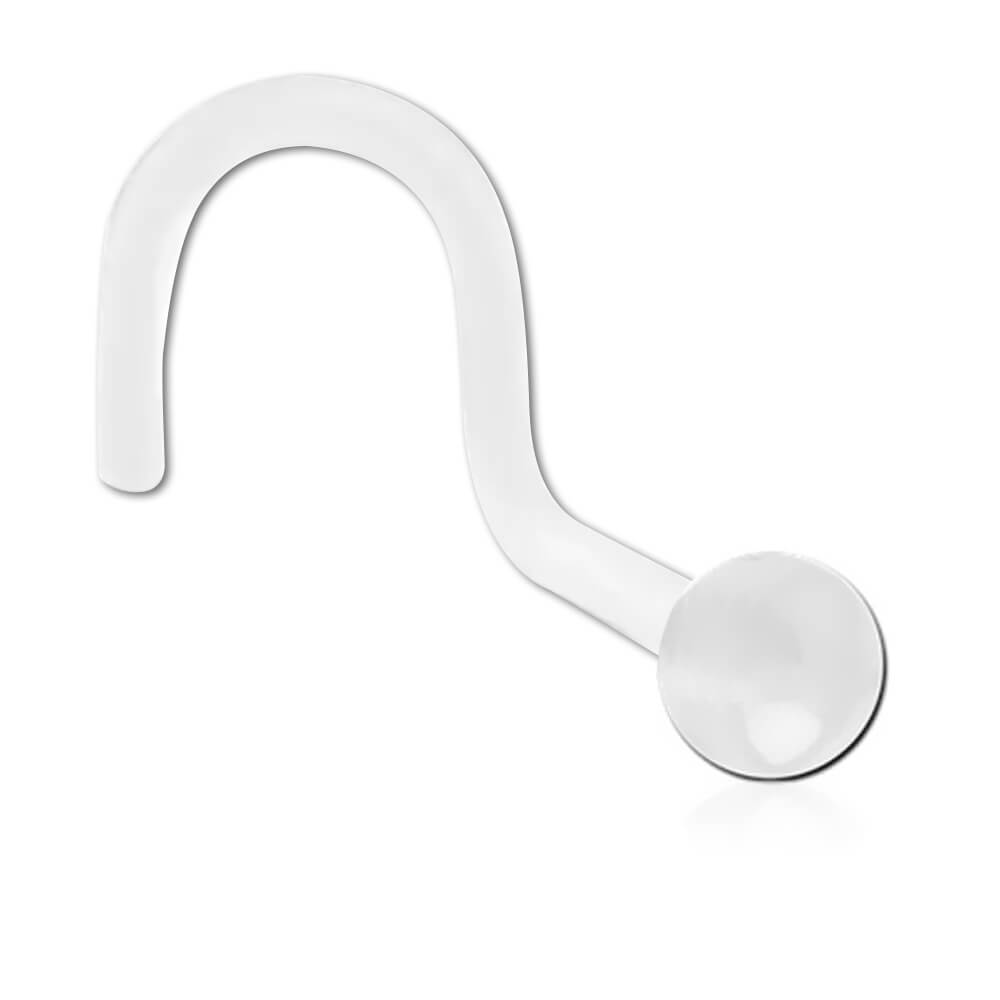 Stud de nez Biosafe transparent avec boule 2.5mm