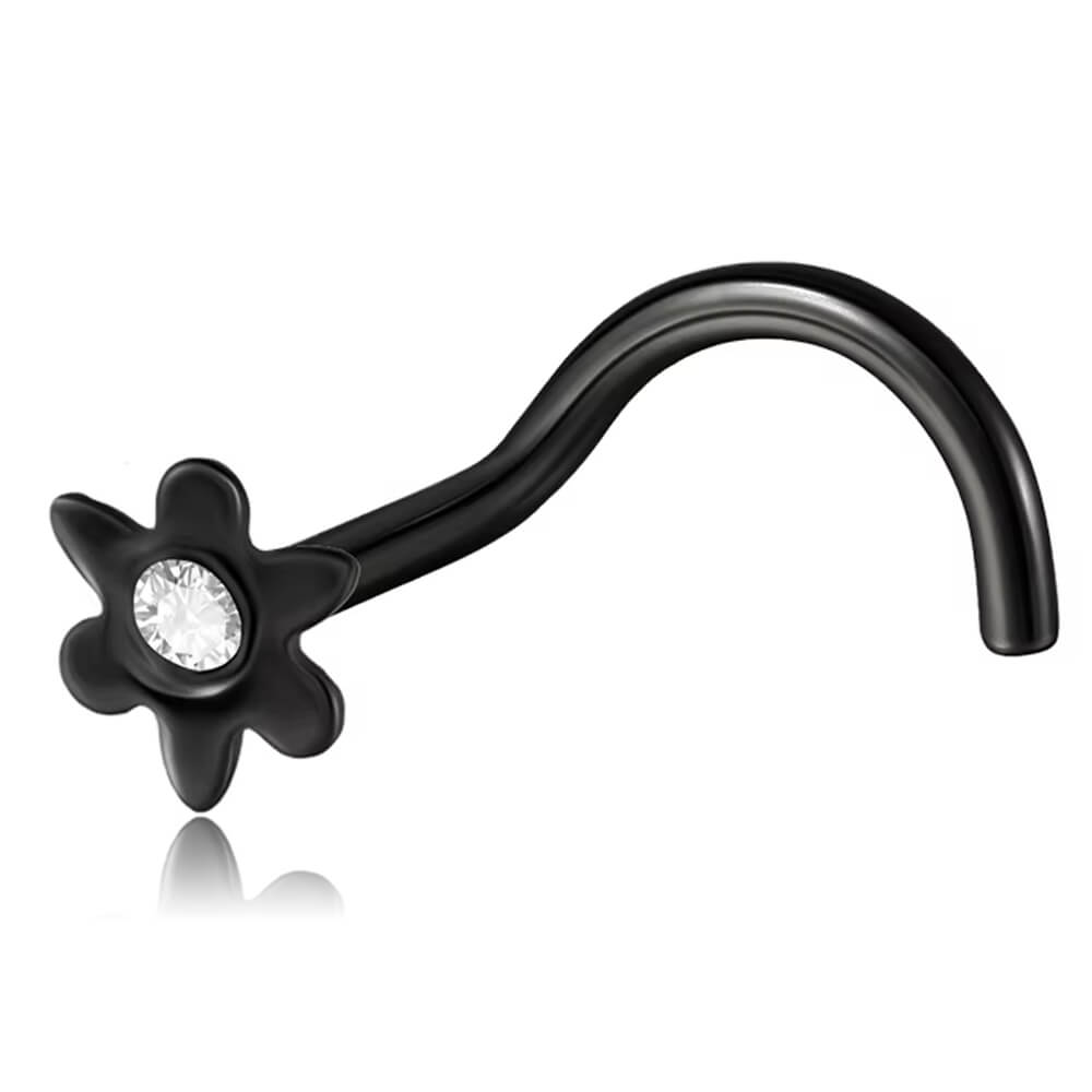 Stud de nez acier noir Crocus