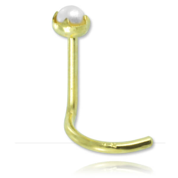 Stud de nez Or 14K avec Perle naturelle