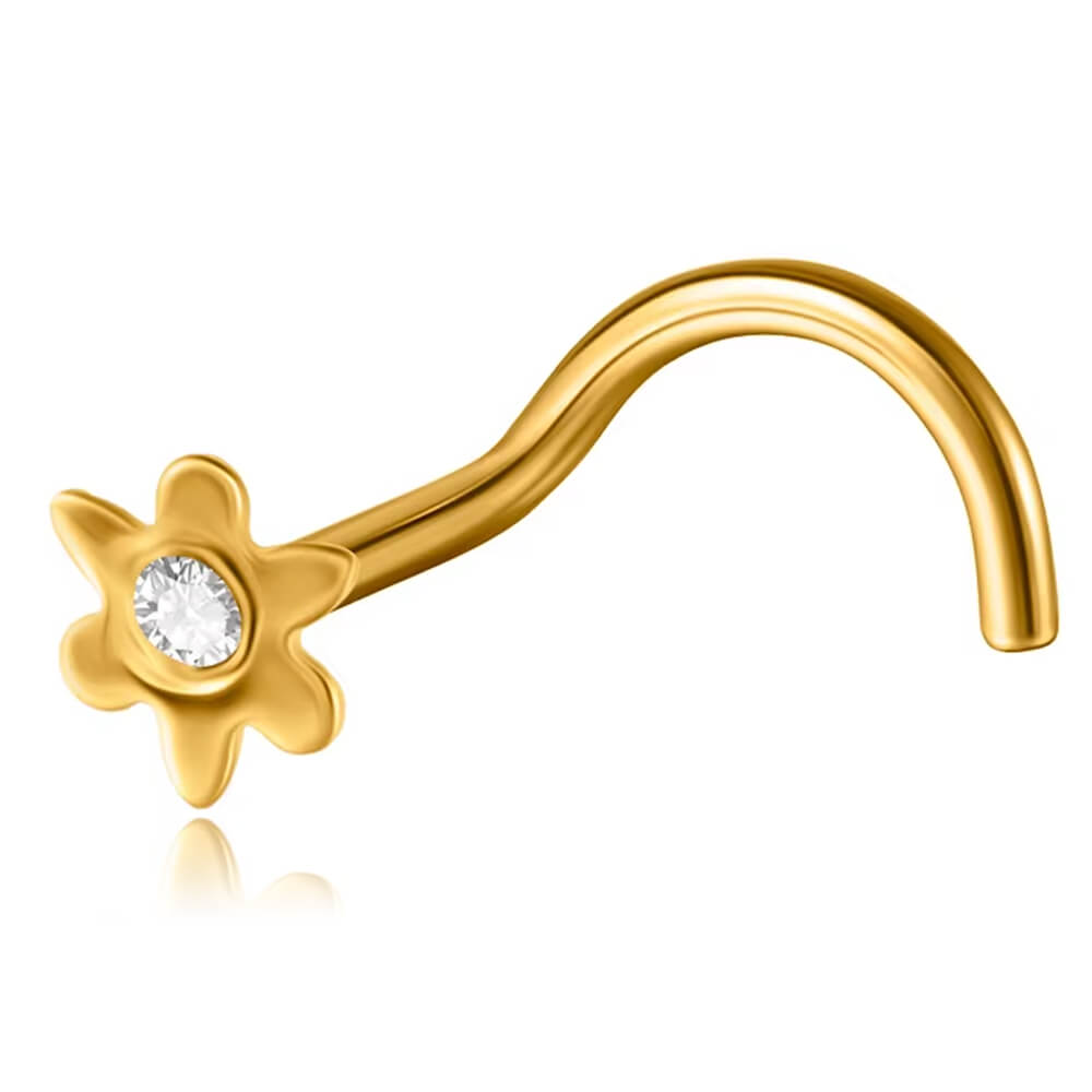 Stud de nez plaqué or 18k Crocus