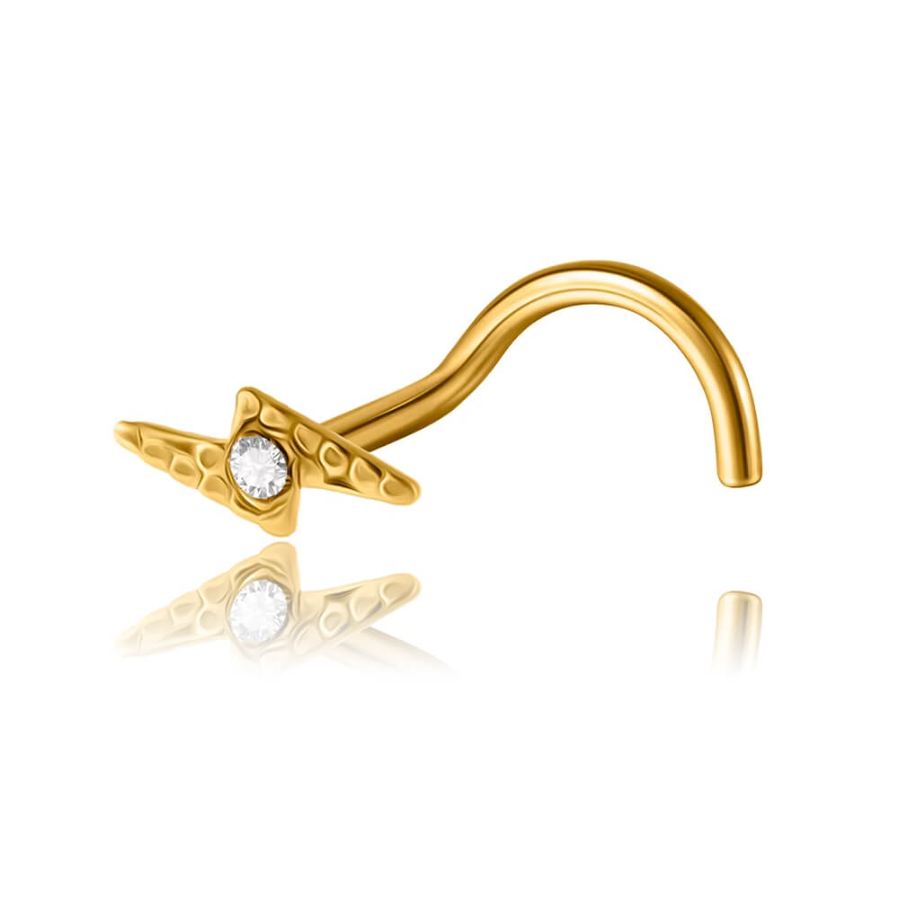 Stud de nez plaqué or 18k Flash