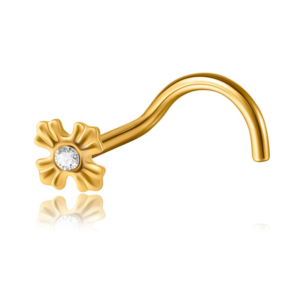Stud de nez plaqué or 18k Croix Occitane
