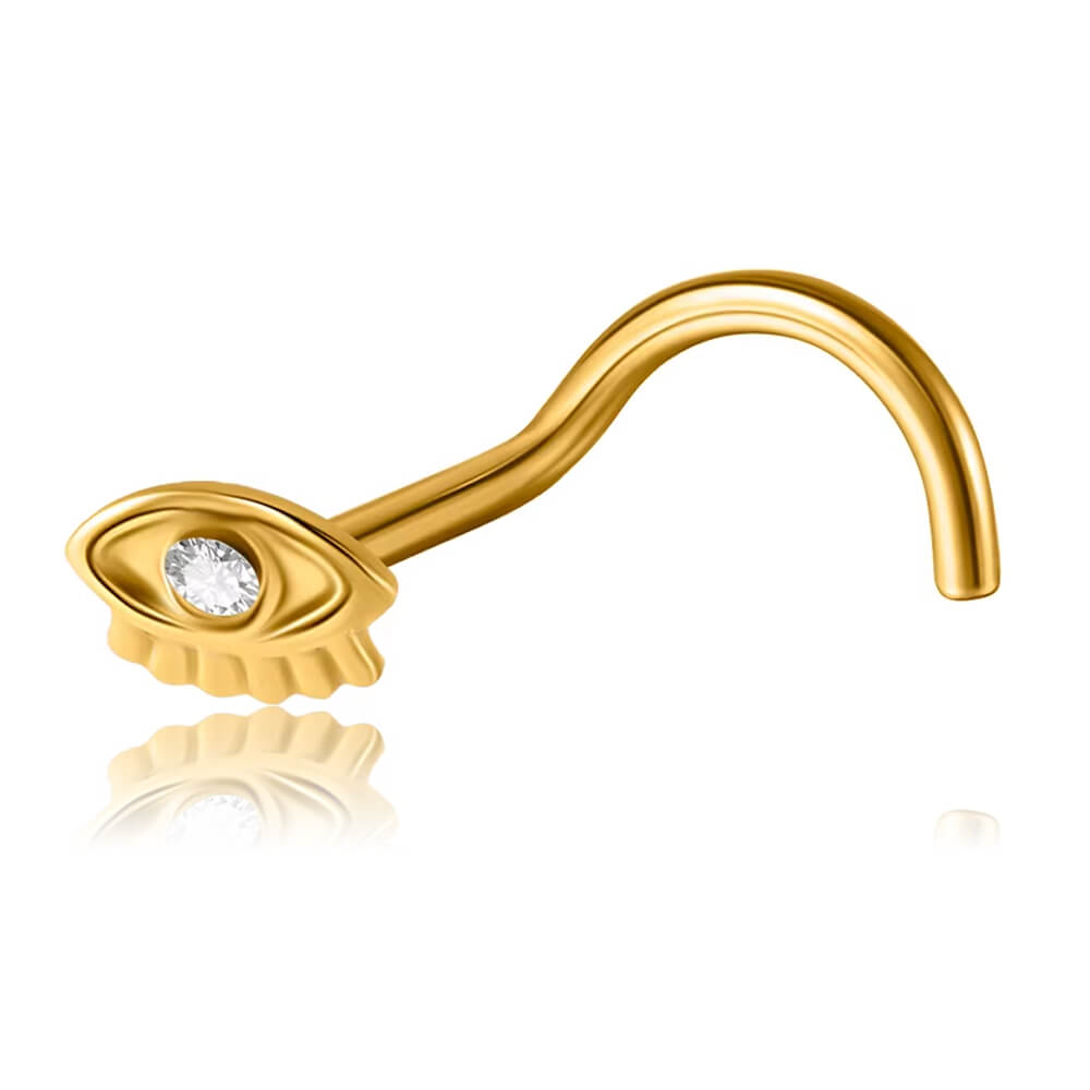 Stud de nez plaqué or 18k Oeil Grec