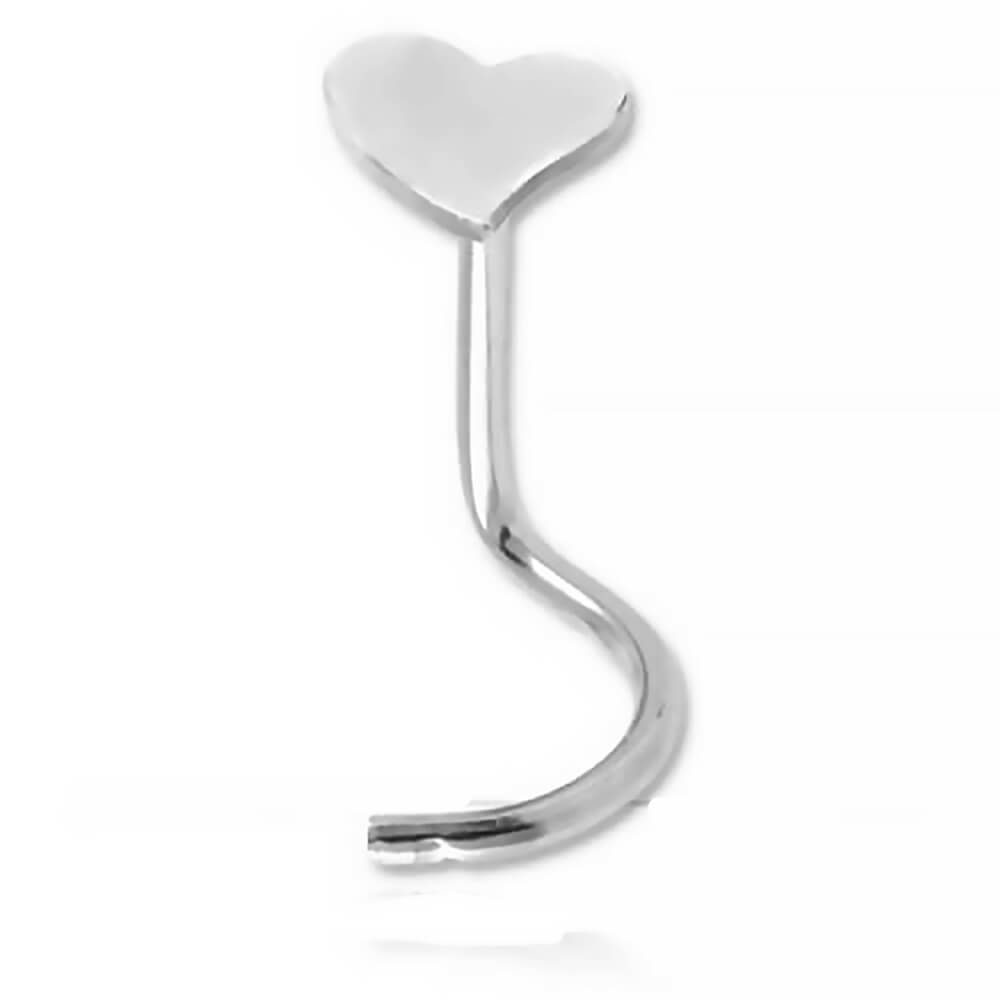 Stud de nez acier Coeur