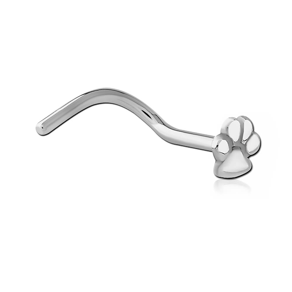 Stud de nez acier Patte de chat