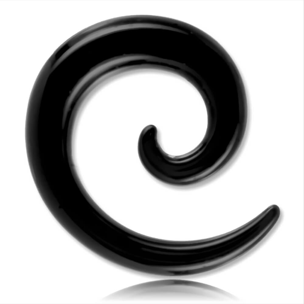 Élargisseur spirale acrylique noir