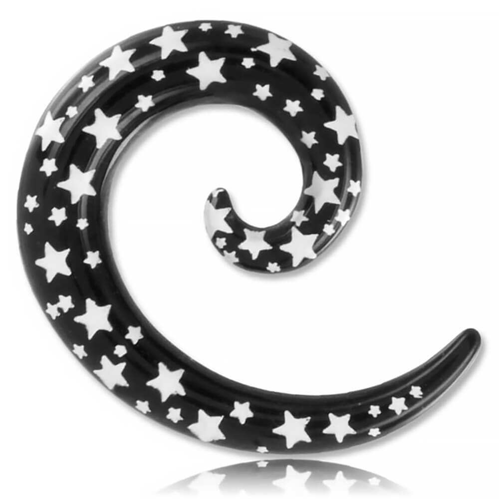 Élargisseur spirale acrylique Étoiles B