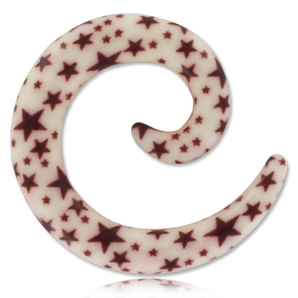 Élargisseur spirale acrylique Chocolate Stars
