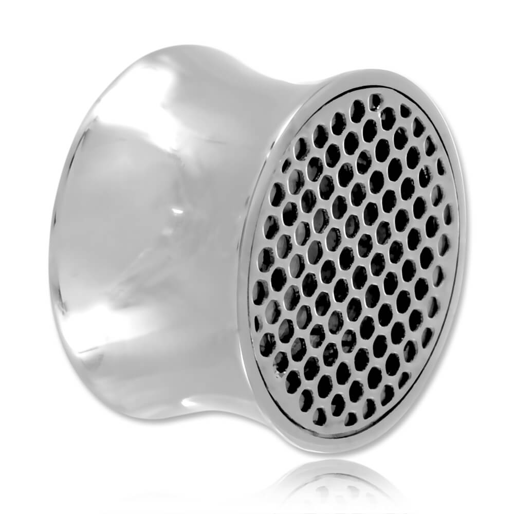 Plug d'oreille acier grille haut-parleur