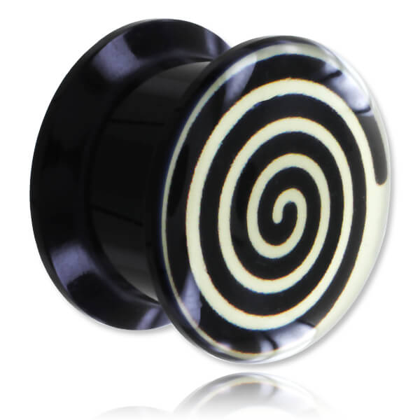 Plug d'oreille vissable acrylique Spirale