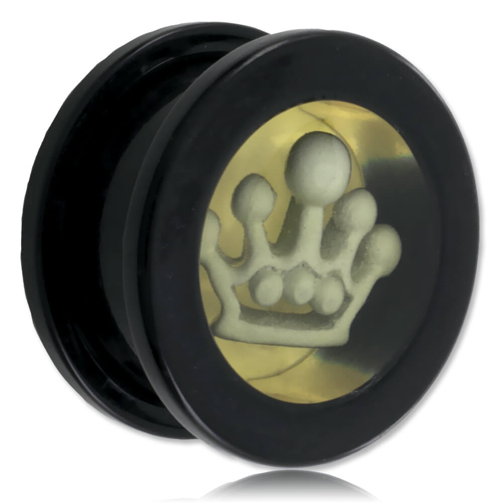 Plug d'oreille vissable acrylique Floating Crown