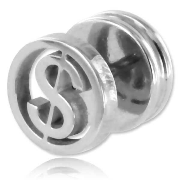 Faux plug d'oreille acier Dollar