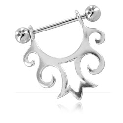 Étrier de téton plaqué argent Tribal B