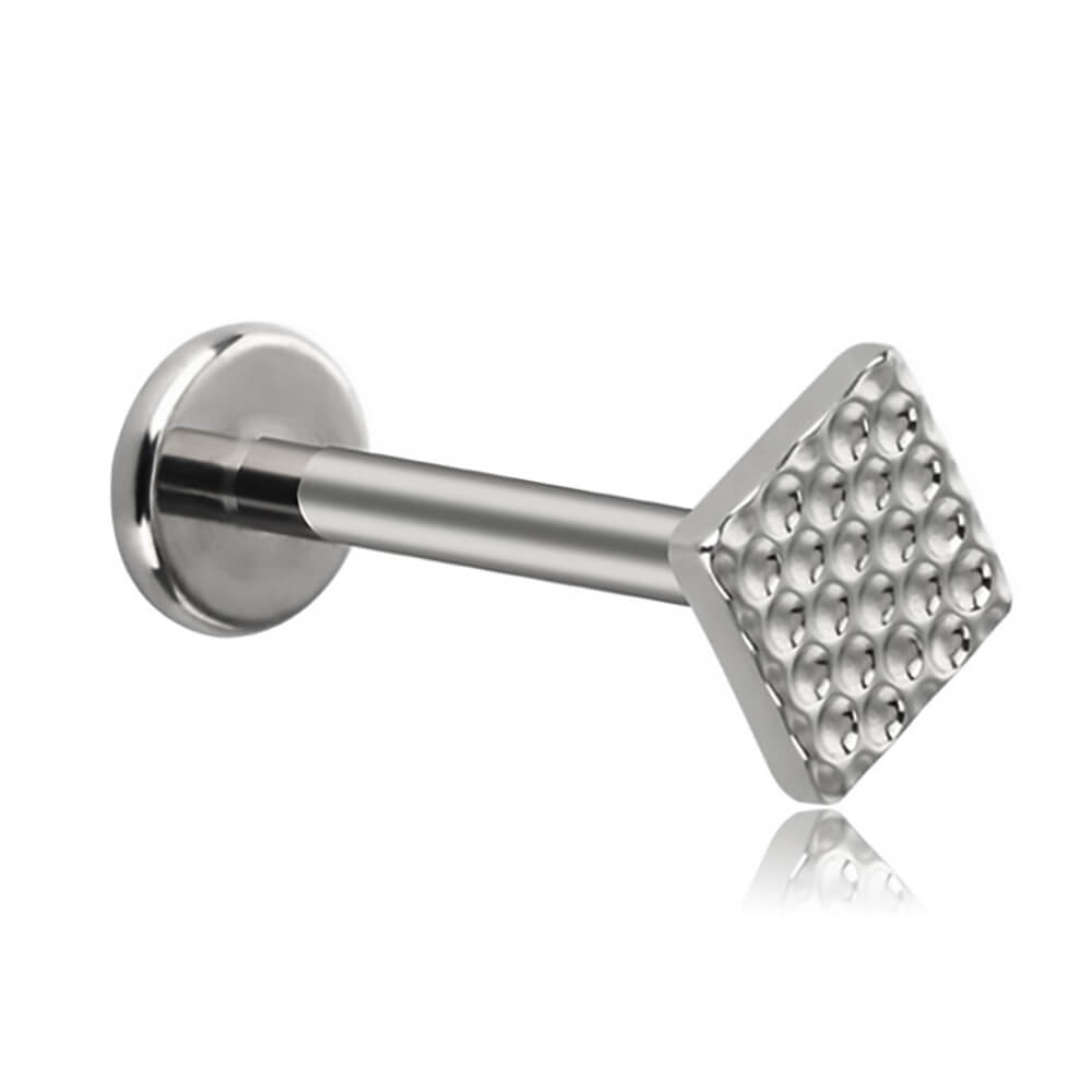 Micro labret titane Hammering Square vis interne