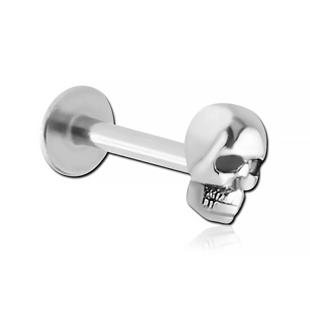 Micro labret acier Skull