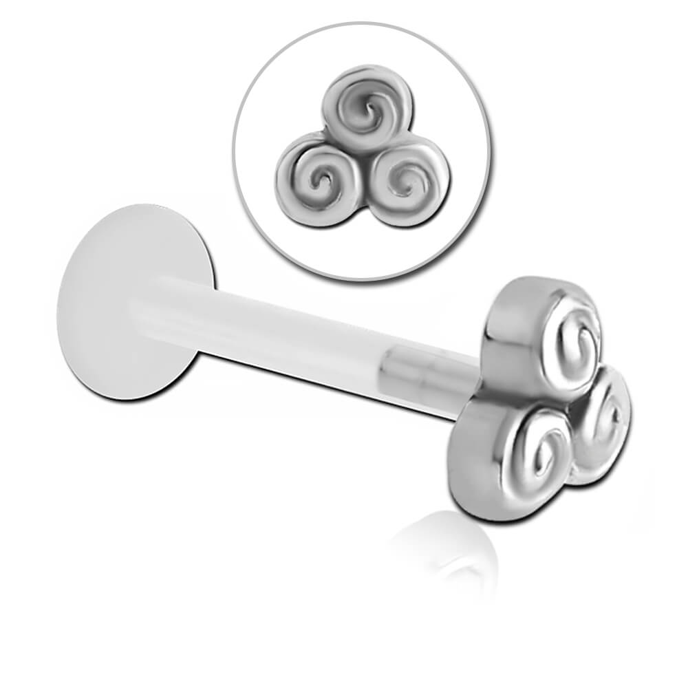 Micro Labret Bioflex Avec Strass 2mm – 100% Biocompatible, Sans Métal | Pour Lèvre, Cartilage, Examen Médical (IRM)