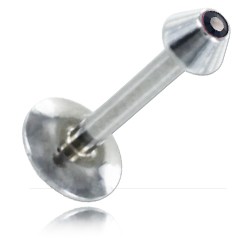 Micro labret acier Volcano et strass