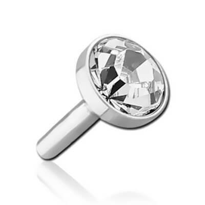 Strass acier 2.35mm pour labret clipsable