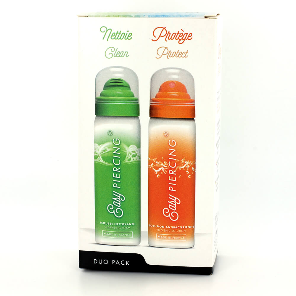 Duo Pack EasyPiercing Nettoie et Protège