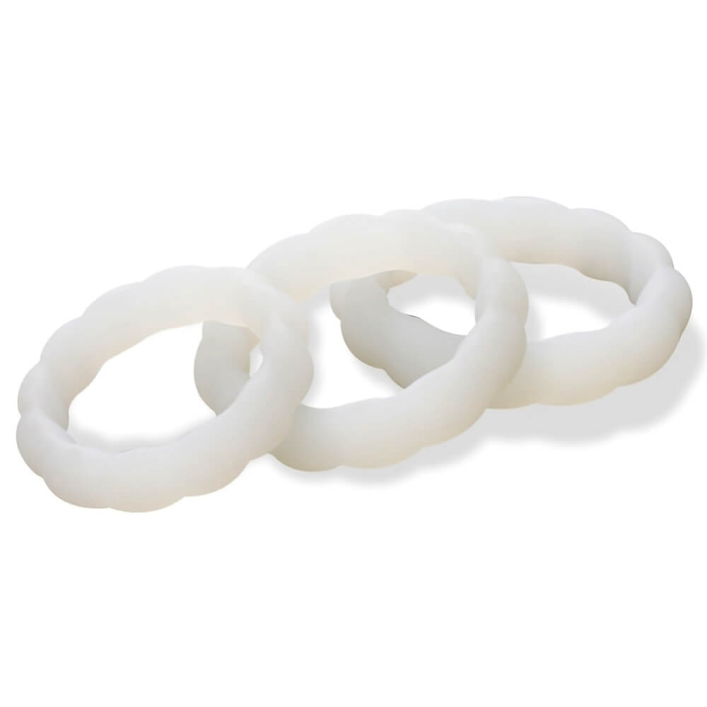 Lot de 3 anneaux de gland et de verge Fukr Tortick silicone phosphorescent