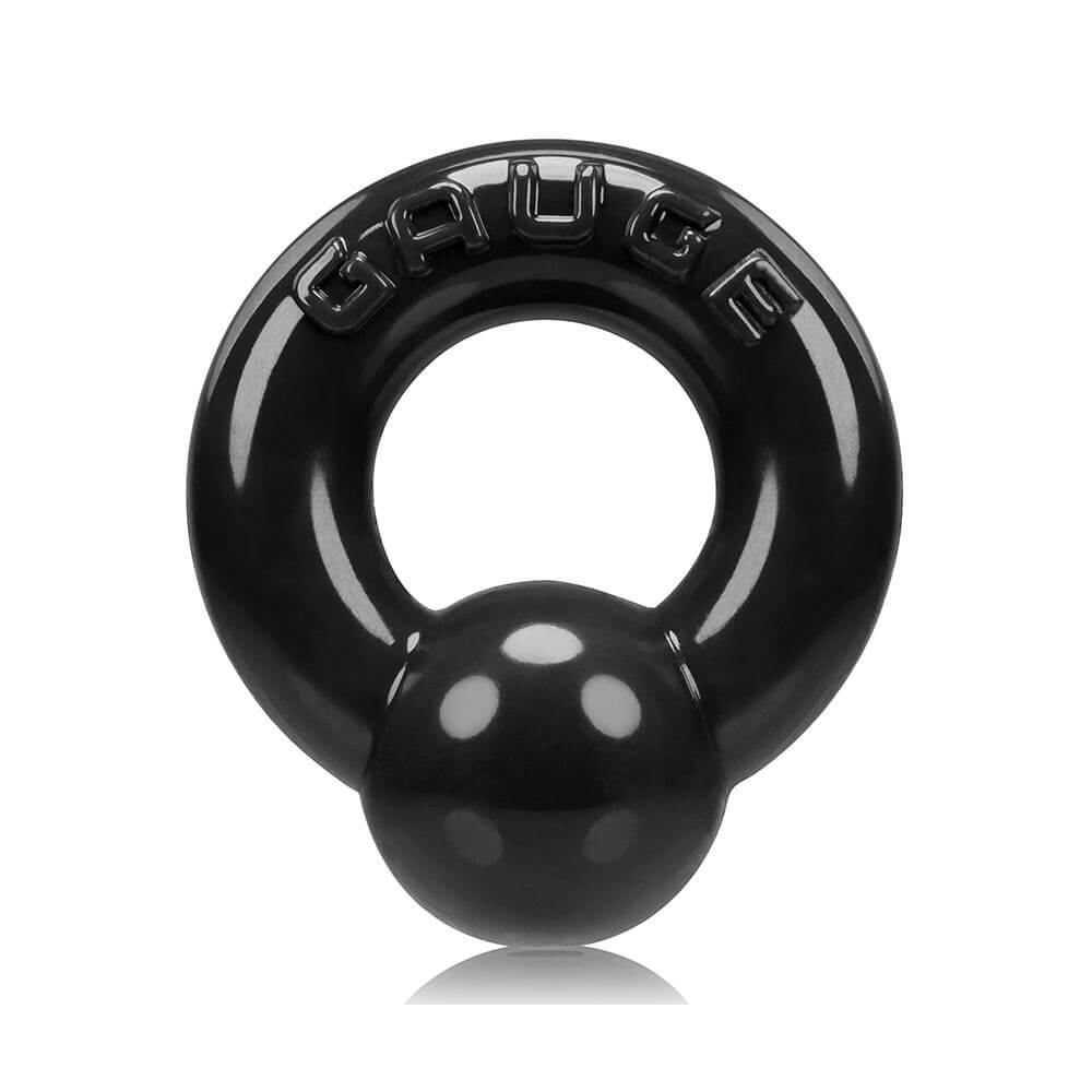 Cockring silicone et TPR noir Oxballs Gauge