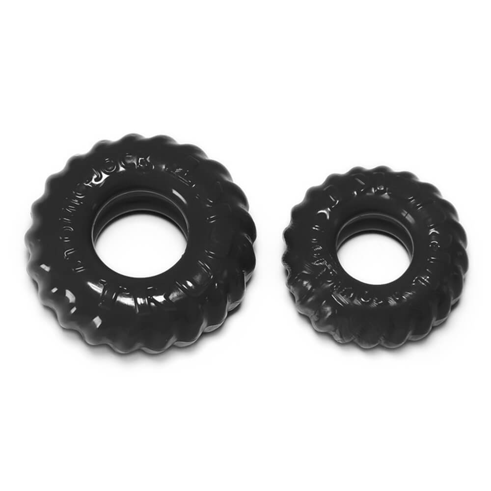 Lot de 2 cockrings TPR noir Oxballs Truckt