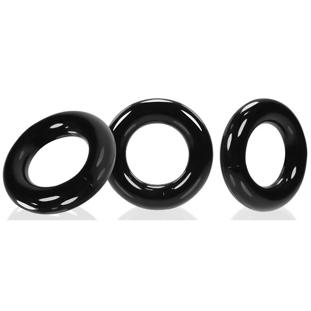 Lot de 3 cockrings TPR noir Oxballs Willy Rings