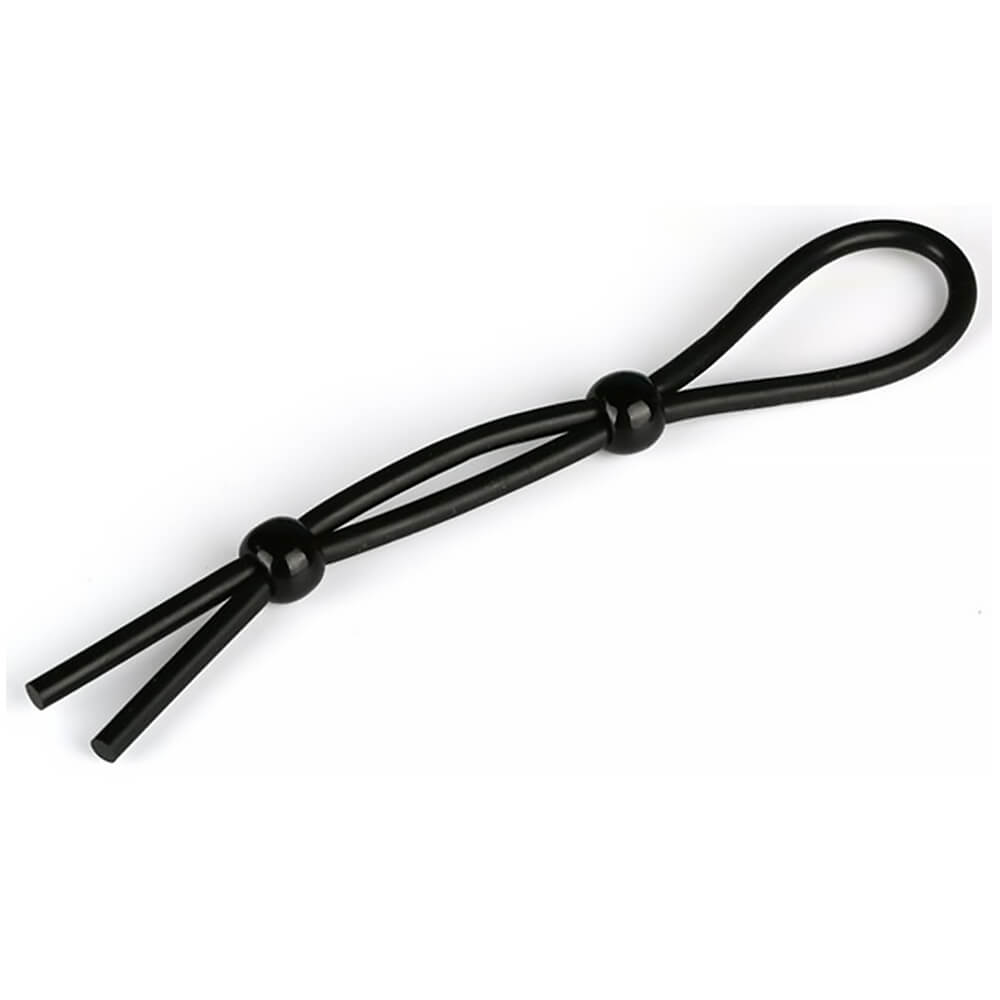 Cockring ballstretcher TPR ajustable double noir Kiotos