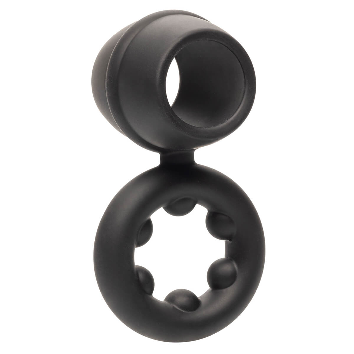 Anneau de verge ballstretcher silicone noir Calexotics Alpha Ring