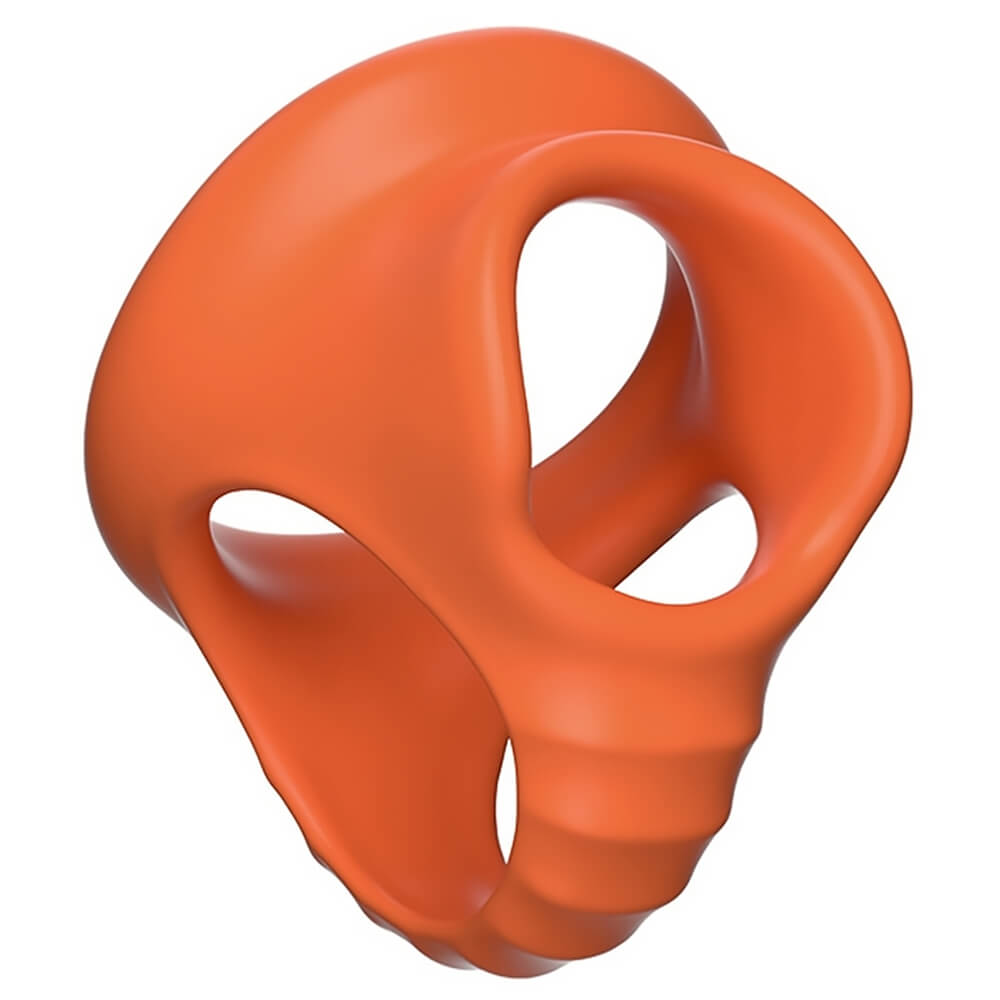 Cockring ballstretcher  silicone orange Fukr Splity