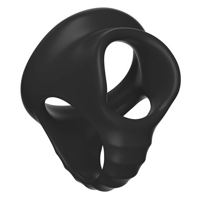 Cockring ballstretcher silicone noir Fukr Splity