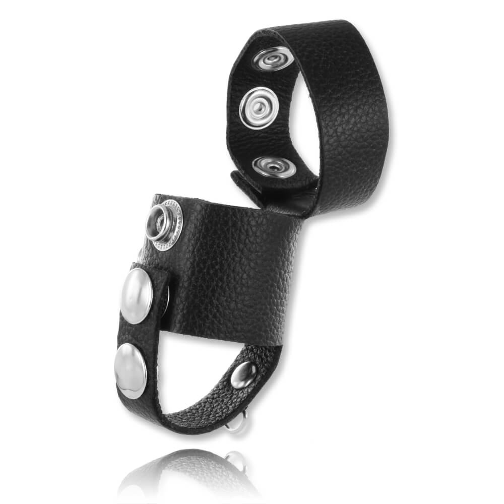Ballstretcher cockring balls divider en cuir