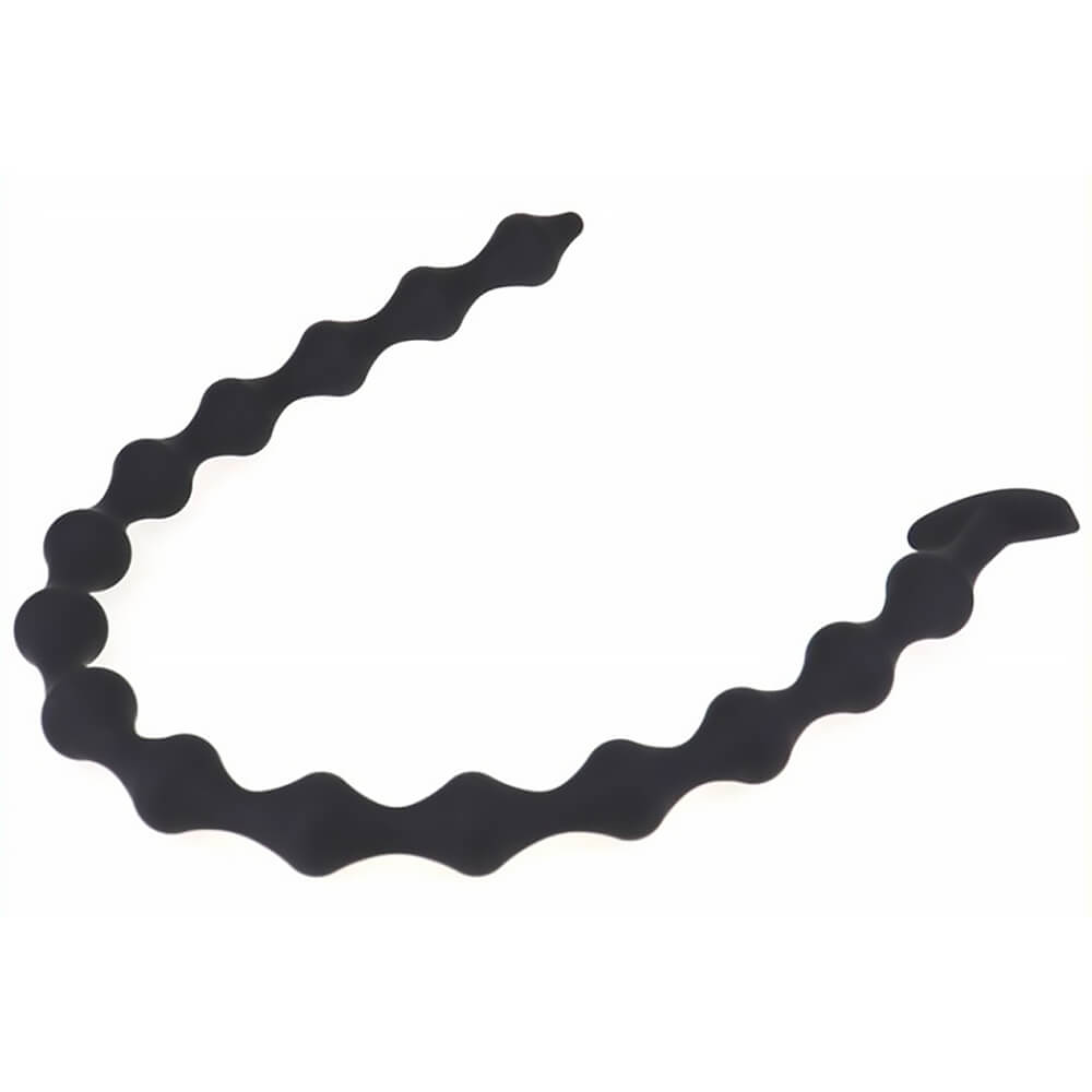 Chapelet anal silicone noir Thin Beads 55x2.3cm