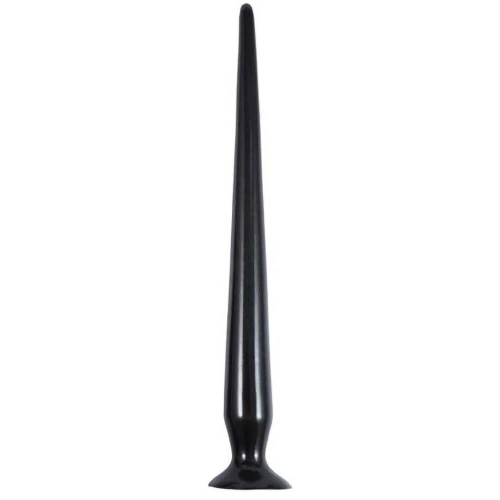 Gode long PVC noir Deepleasure Tail Flex S 30 x 3.5 cm